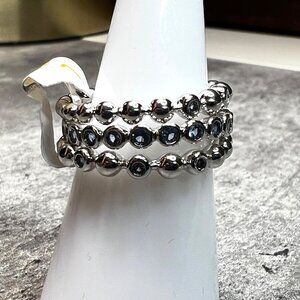 Ring Bomb Party Ring,  size 7, 3 band set